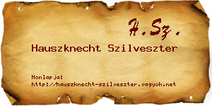 Hauszknecht Szilveszter névjegykártya