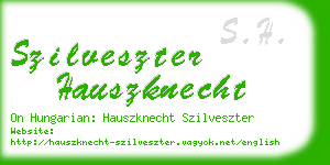 szilveszter hauszknecht business card